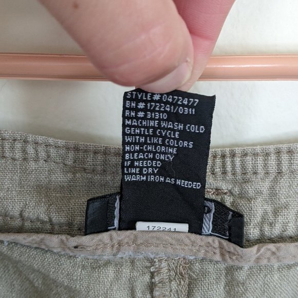 AB Studio Casual Beige Shorts Linen Blend Lightweight Side Pockets, Women's Sz 8 - Picture 6 of 8